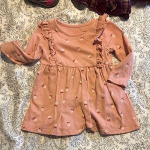 Cat & Jack Floral Ruffle Dress - Peach